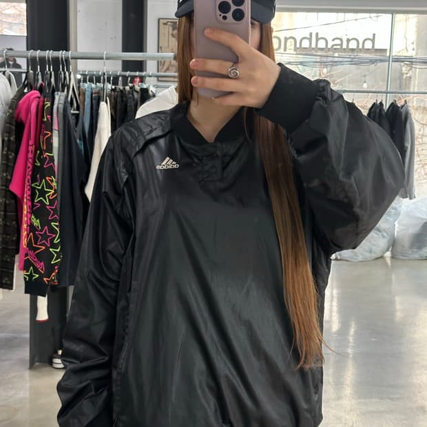 아디다스 나일론 딥블랙 웜업 