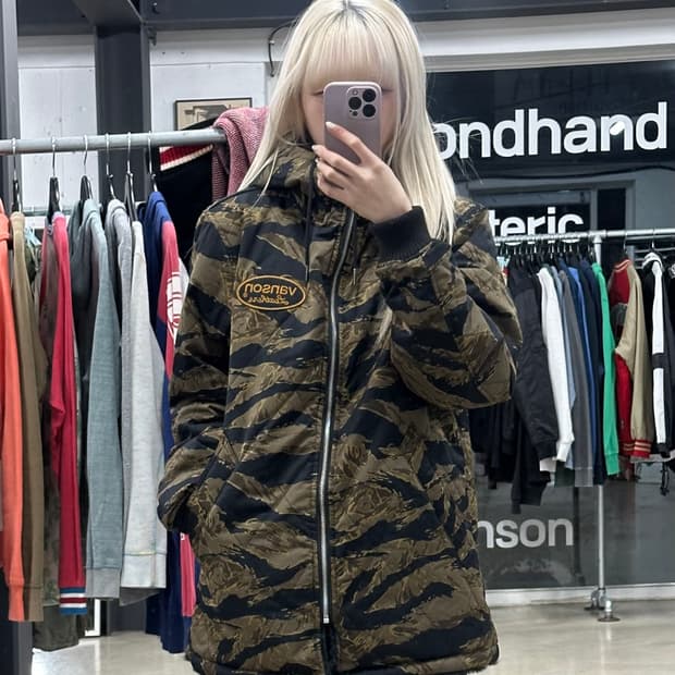 벤슨 리버시블 카모 퍼 자켓