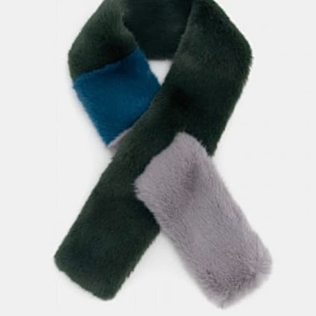 [에잇세컨즈] 페이크퍼 배색 머플러