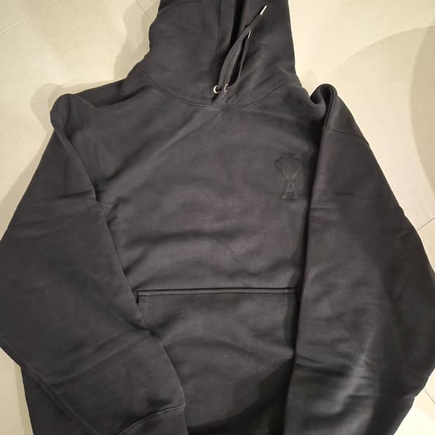 아미 ami 톤온톤 후드 블랙 L 사이즈