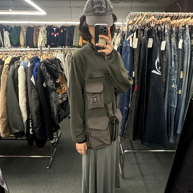 S) 남이서팔 텐카라 트라우트 멀티포켓 풀오버 플리스