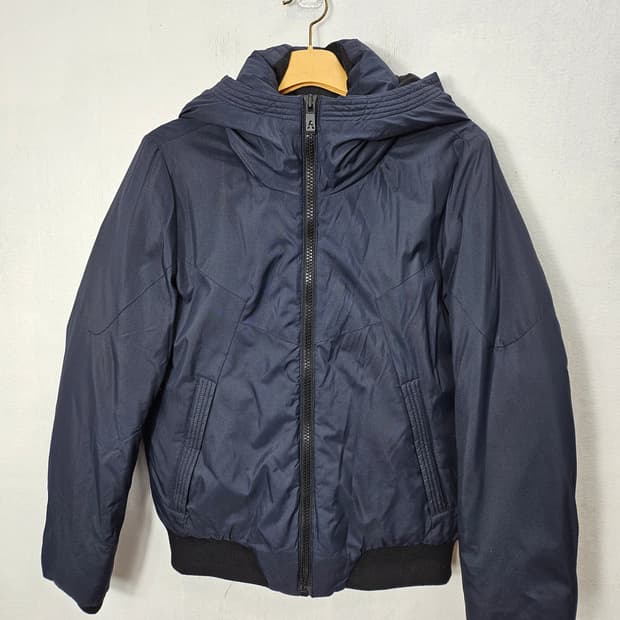 앤듀 네이비 후드다운패딩 자켓 95 M