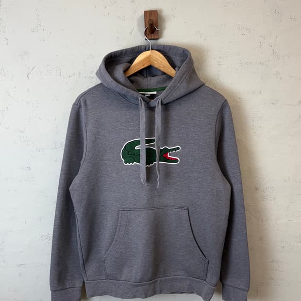 라코스테 빅크록 후드티 그레이