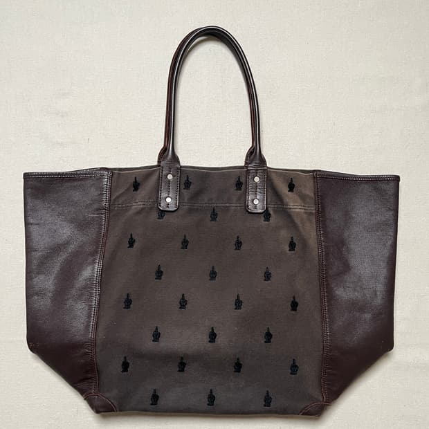 언더커버 13ss heaven 미들핑거 토트백 undercover