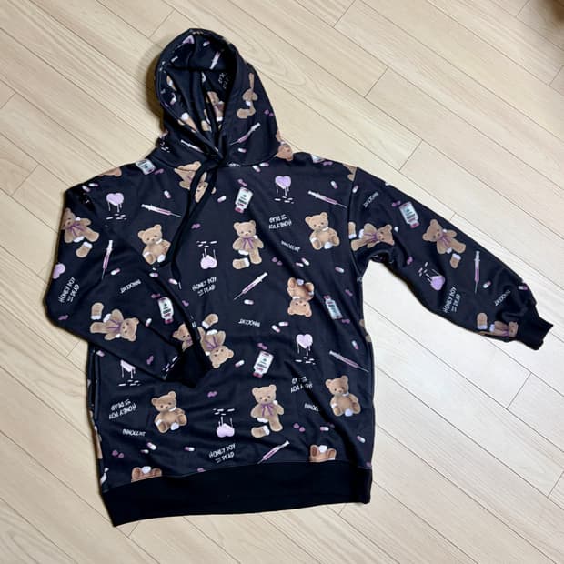 honey cinnamon 곰돌이 폴리 후드티셔츠