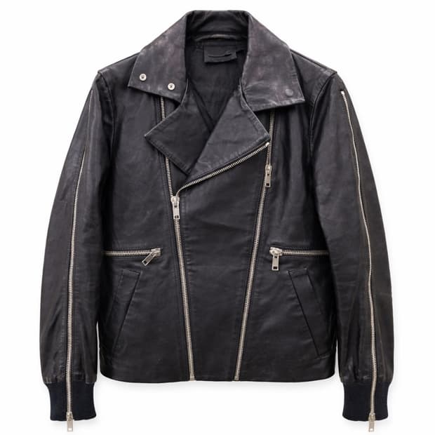 디젤 블랙골드 가죽 라이더 자켓 44
