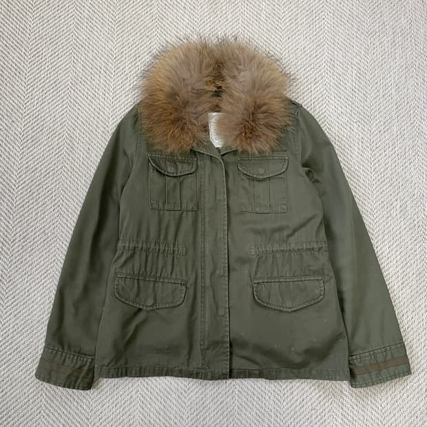 빈티지 밀리터리 퍼 트리밍 자켓 goa lgb