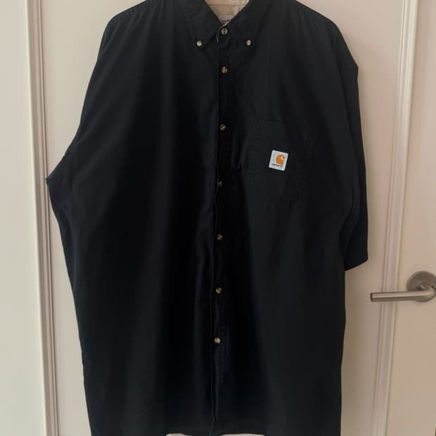 칼하트(carhartt) 블랙 반팔 워크 셔츠 2XL