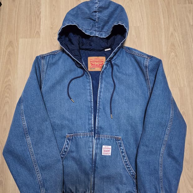 리바이스 데님 후드 집업 워크 자켓 M