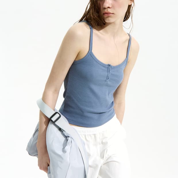 Henry Henley Neck Camisole Blue