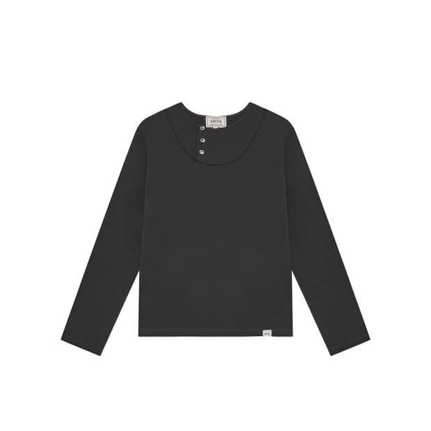 Saros- Button Sleeve - Charcoal(1)