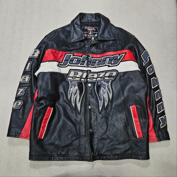 90s 조니 블레이즈 레더 자켓 XXL