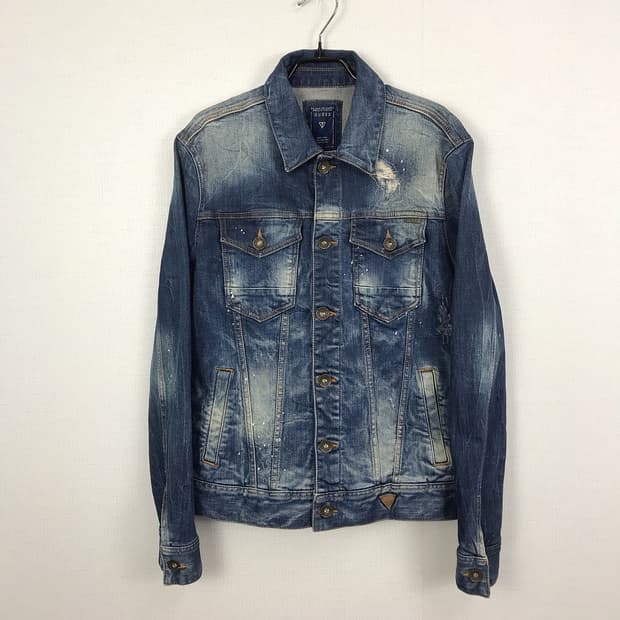 게스 GUESS 슬림핏 트러커 데님 자켓 남성L
