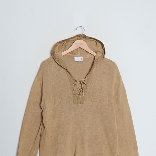  K B F LinenBlend Knit Hoodie