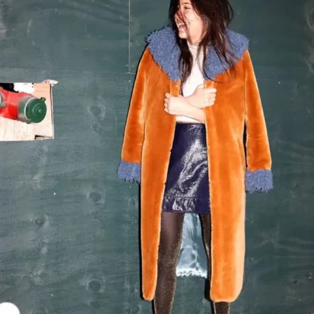 쉬림프스 테디베어 퍼 코트