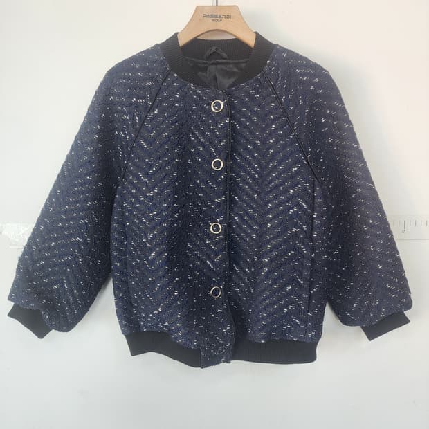 3.1 디자인 트위드 봄버 점퍼