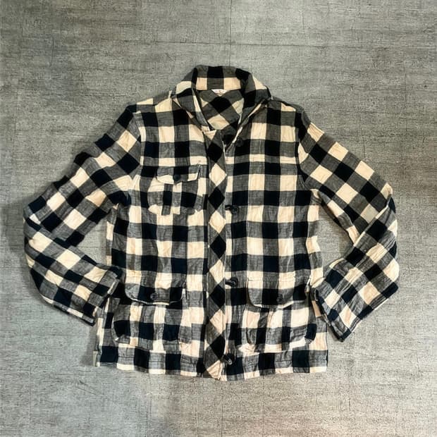 일본빈티지 Offer 올드스쿨아메카지 혁오풍 체크블루종자켓