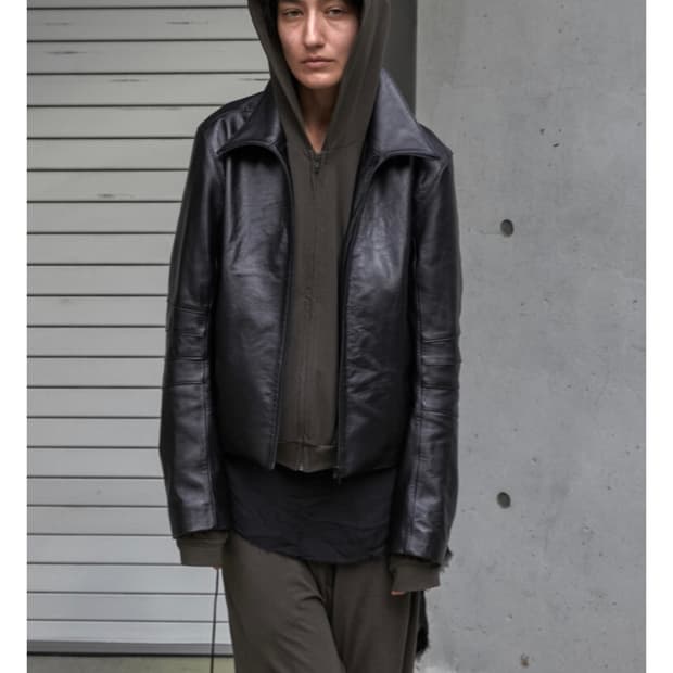 머듈 레더자켓 appendix leather jacket /black