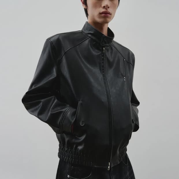 알리스 디파인드 레더 헤링턴자켓M (새상품)