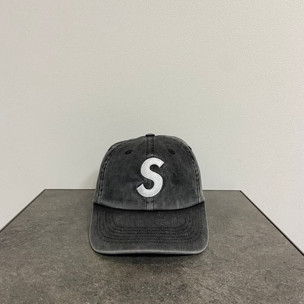 (OS) 슈프림 S로고 볼캡 모자 22FW 피그먼트 블랙