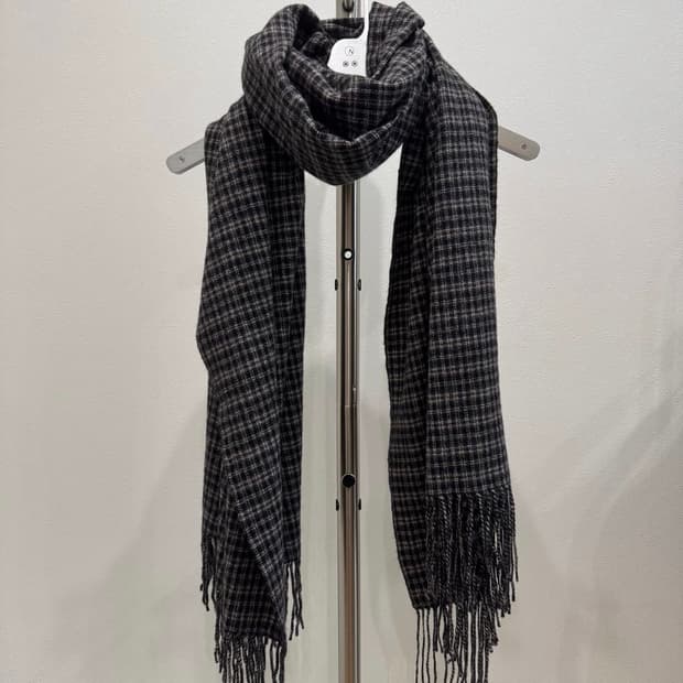 언더커버 17aw 울캐시미어 체크 머플러