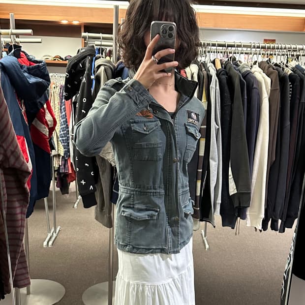 M)Young Storm Shop 빈티지 여성 데님 자켓