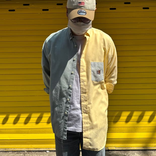 칼하트 리메이크 배색 셔츠 L