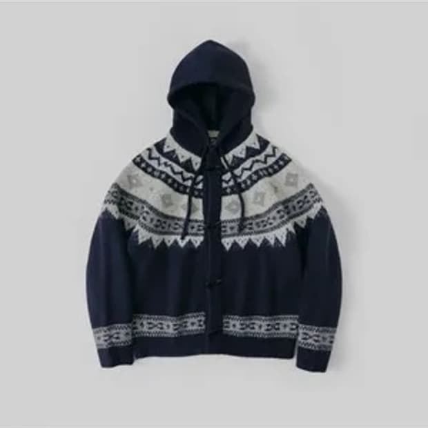 라퍼지스토어 에스닉 후드 니트 가디건