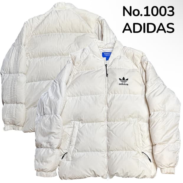 아디다스 화이트 패딩 점퍼 오리털 덕다운 파카 90