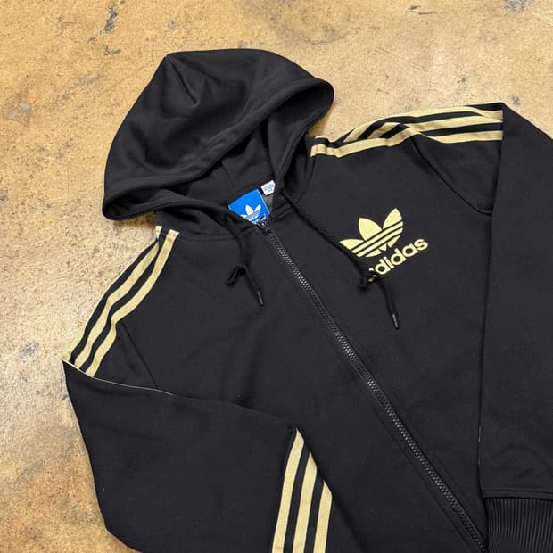 아디다스 검금 검골 후플 플락 져지 후드집업 