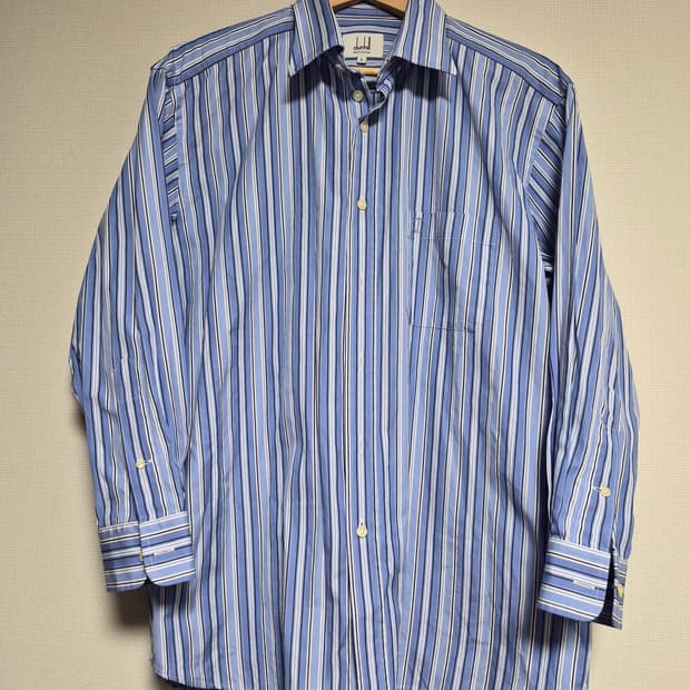 던힐 블루 스트라이프 셔츠 L 