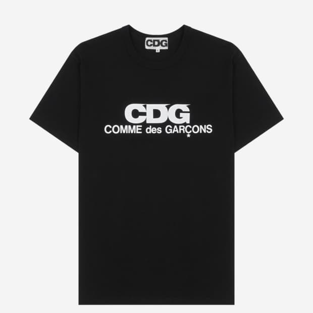 CDG 로고 반팔 티셔츠 블랙