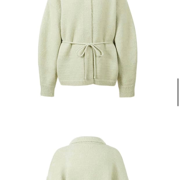 르917 돌먼 슬리브 니트 자켓 민트