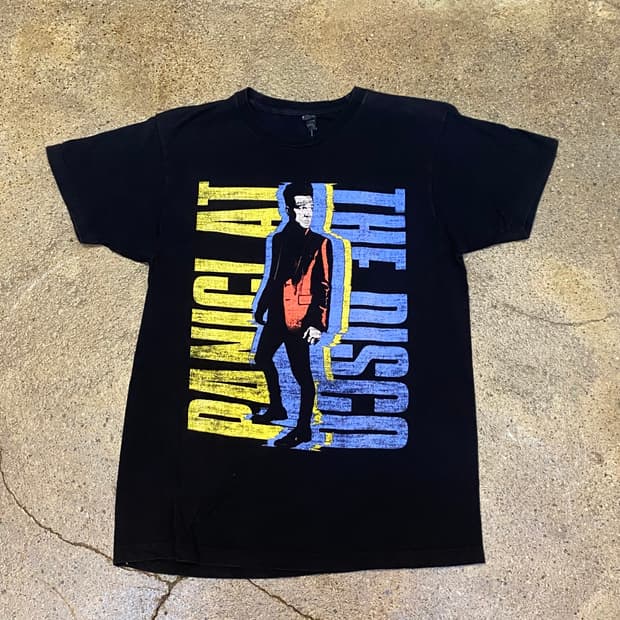 미국 빈티지 패닉 앳더 디스코 투어티 락티셔츠 반팔티