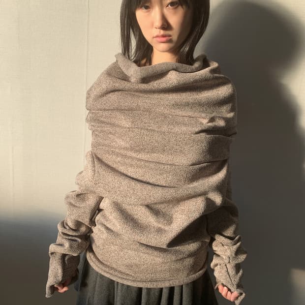 동은 dongeun loooong neck knit top 