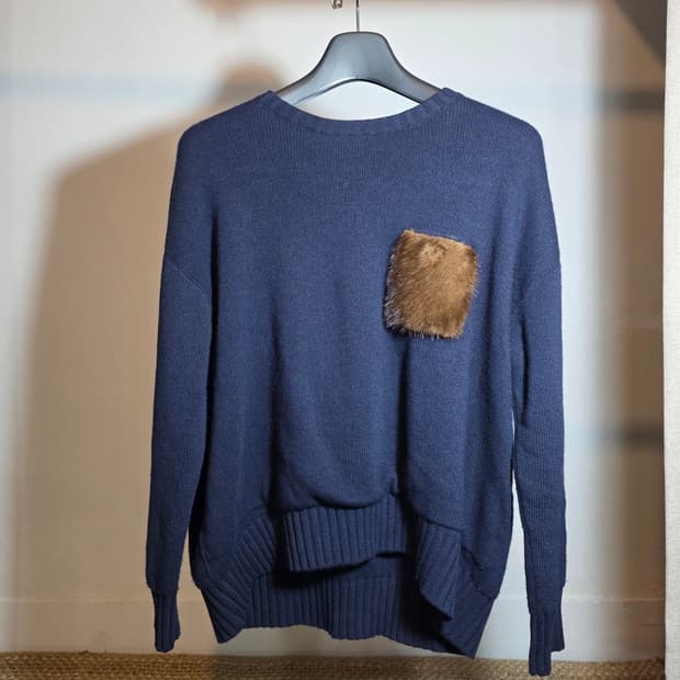 17AW Masion flaneur hair pocket knit