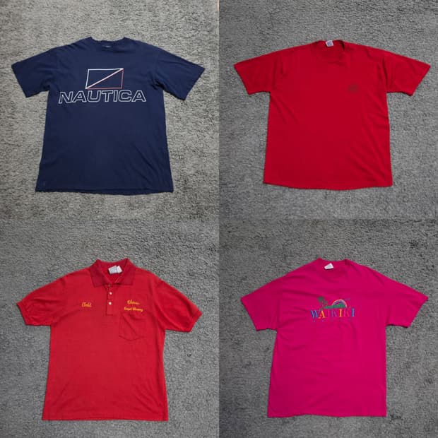 4장일괄)made in usa 미국 빈티지 반팔티셔츠 싱글스티치 L XL