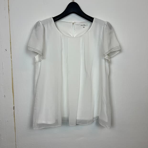 T111 THE SUIT COMPANY 흰색 블라우스 SIZE 36