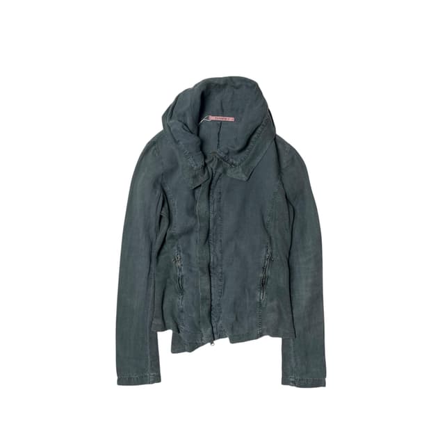 Tandem 하이넥 린넨 블렌드 집업 자켓 (italy made)