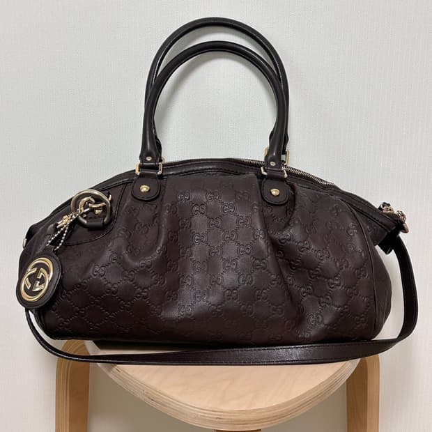 구찌 씨마 숄더백 브라운 