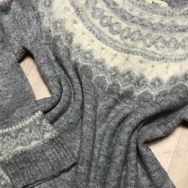 겨울 눈꽃 모리걸 니트