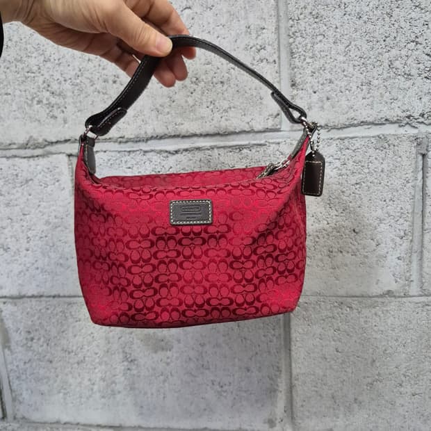 코치 미니 시그니처 파우치백