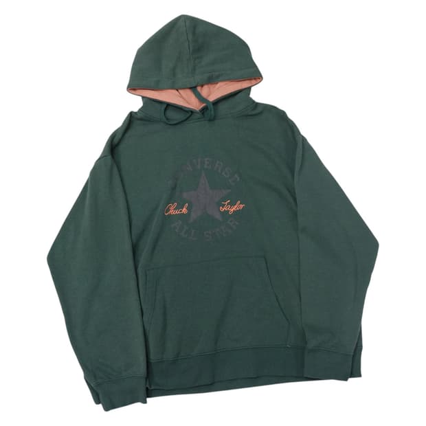 Converse 컨버스 올스타 빅로고 다크그린 기모 후드티 (LL)