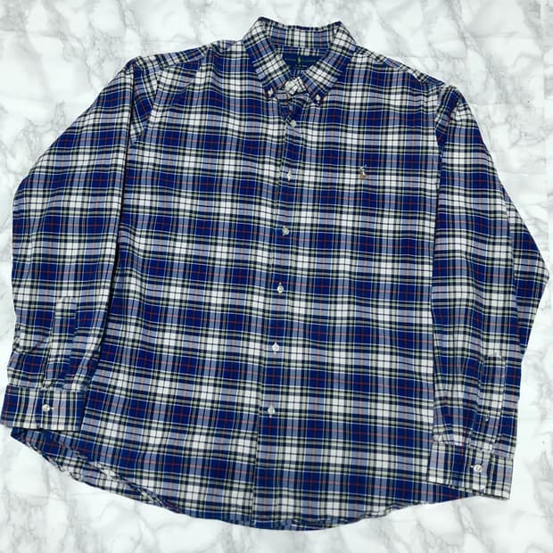 폴로 랄프로렌 체크셔츠 거의새거 남성용 XXL