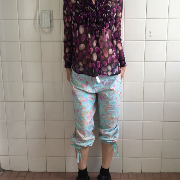 Naracamicie pattern frill shirt