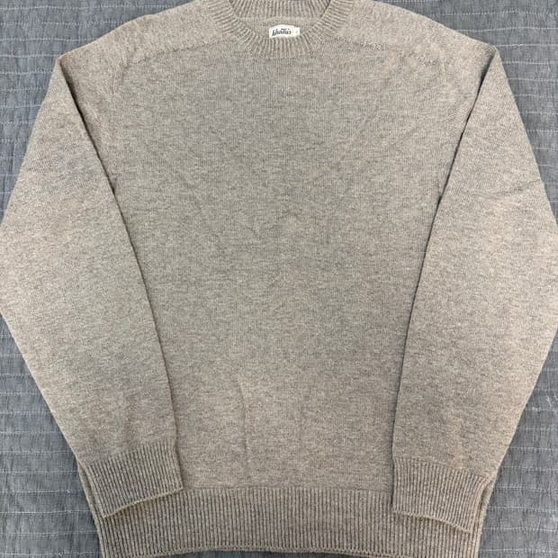 카키스 울 캐시미어 래글런 니트 스웨터