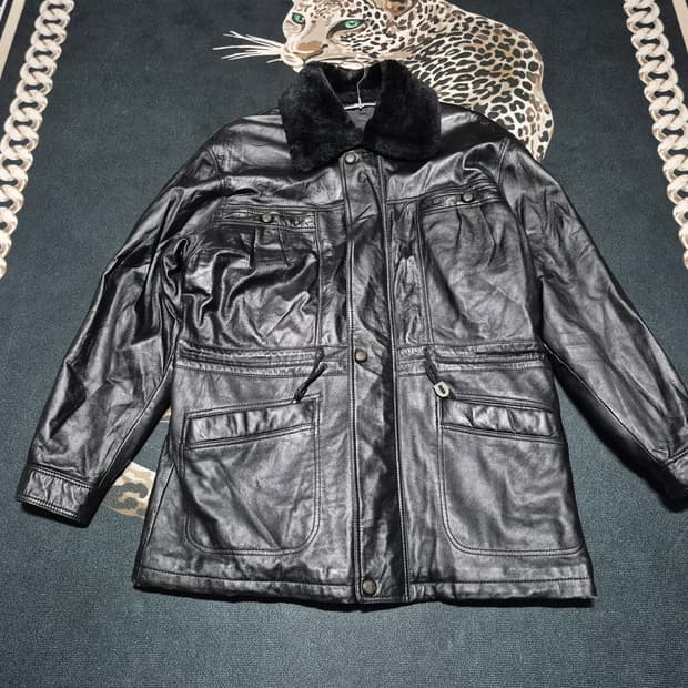 90's 토스카나 TOSKANA 램스킨 퍼 봄버 코트 L