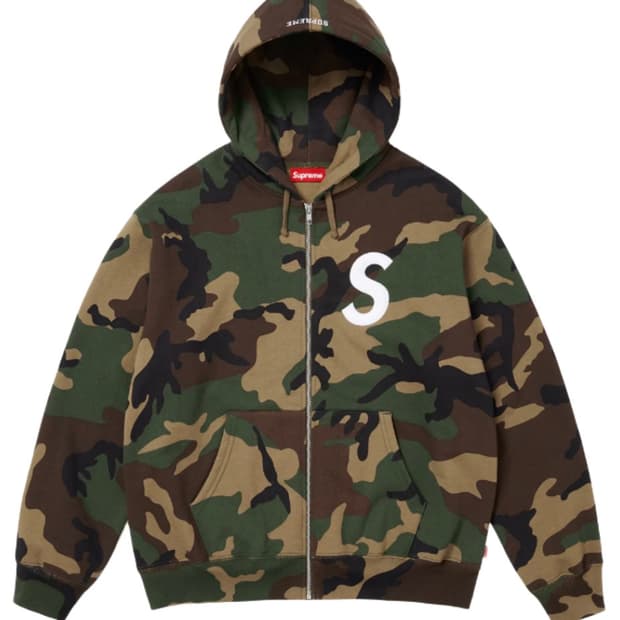 슈프림 카모 S로고 후드 M 새상품 판매해요