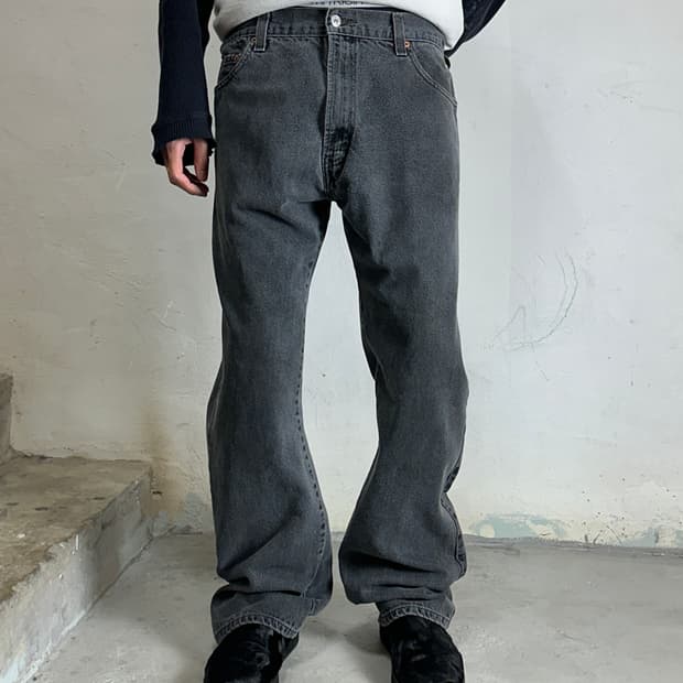 00's 빈티지 리바이스 517 블랙 부츠컷 플레어진