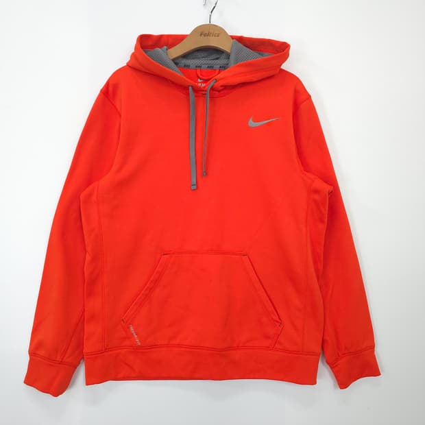 남성 나이키 Nike 오렌지 후드티 L